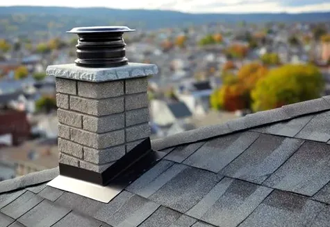 Brick chimney with crown and cap on a Newport Beach home